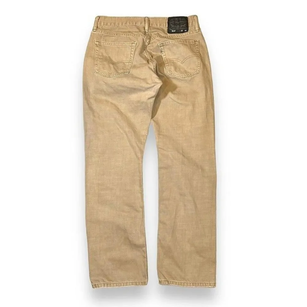Vintage Levis 514 White Tab Classic straight-fit Beige Jeans Mens‎ 32x32
